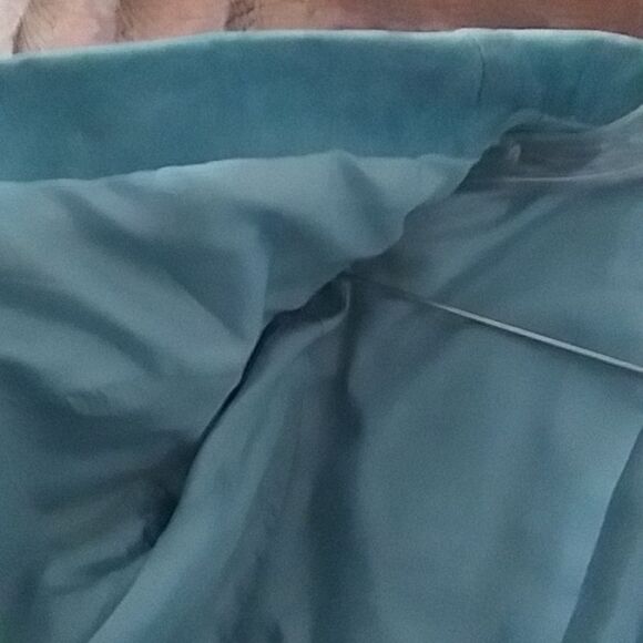 Suede Relativity Blazer Women's Jacket Sky Blue Fitted One Closure Y2K Fitted M - Picture 13 of 13